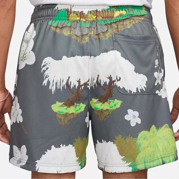Men’s Nike Club Cherry Blossom Shorts Mesh Grey FN1843-068 Size XL NEW - Picture 2 of 5
